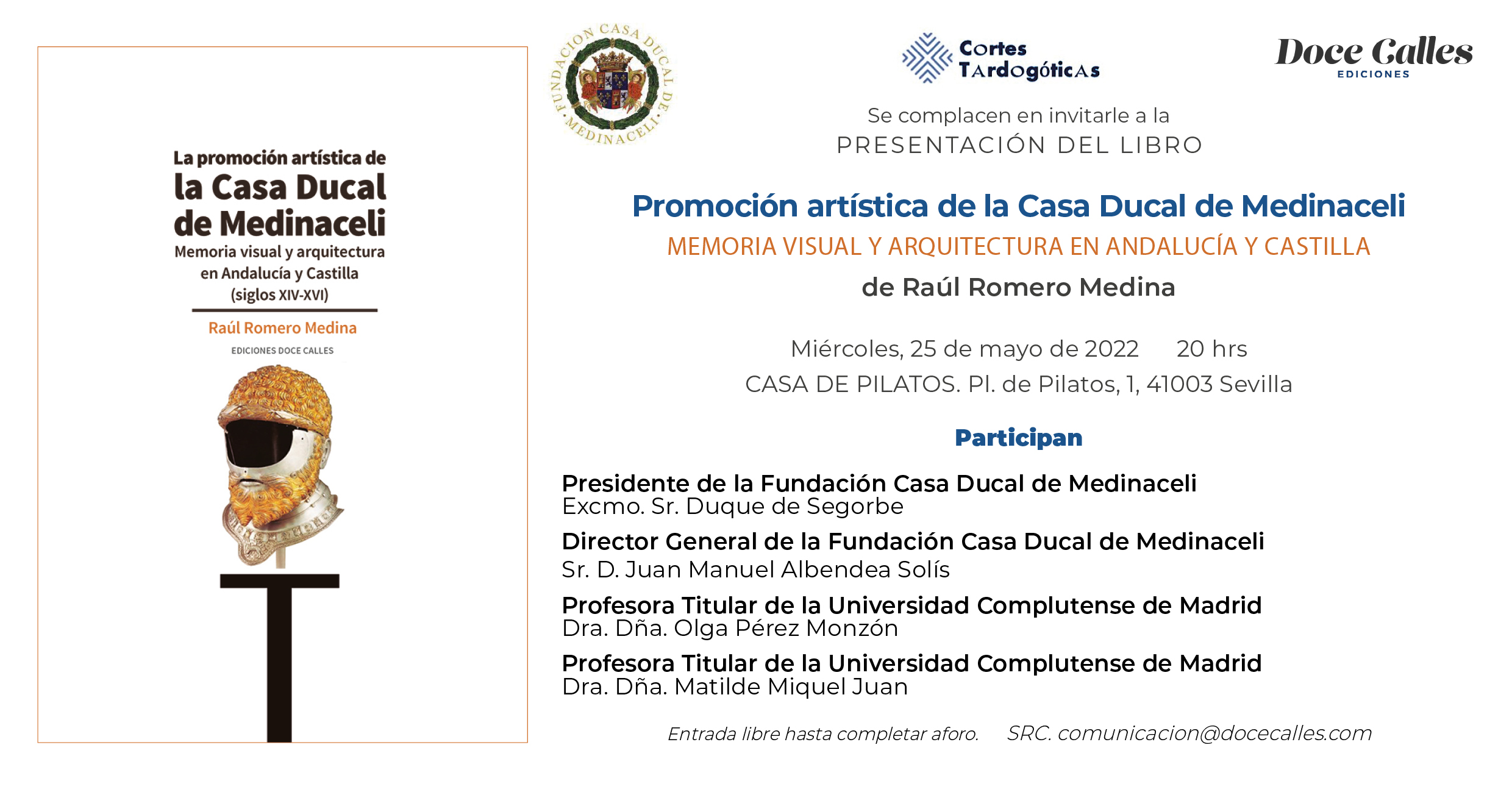 Presentation of the book: Artistic promotion of the Ducal House of Medinaceli