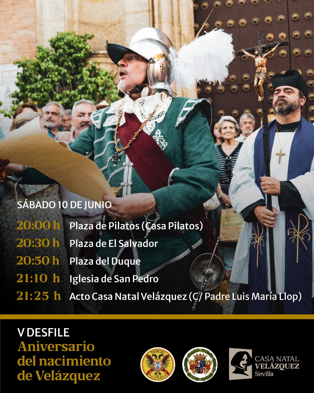 Parade commemorating the 424th anniversary of Velázquez's birth