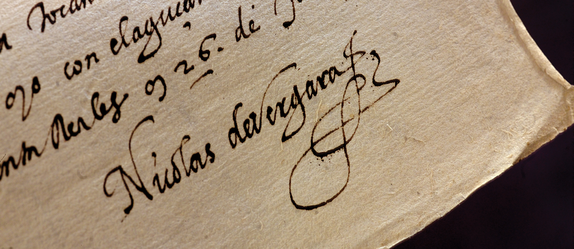 Firma di Nicolás de Vergara el mozo