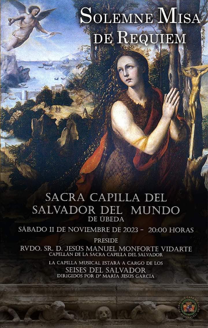 Requiem Mass poster. Sacred Chapel of the Saviour, Úbeda