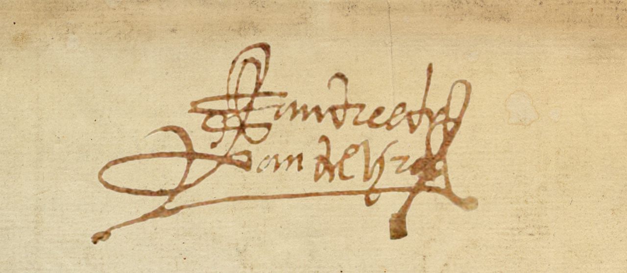Firma di Andrés de Vandelvira