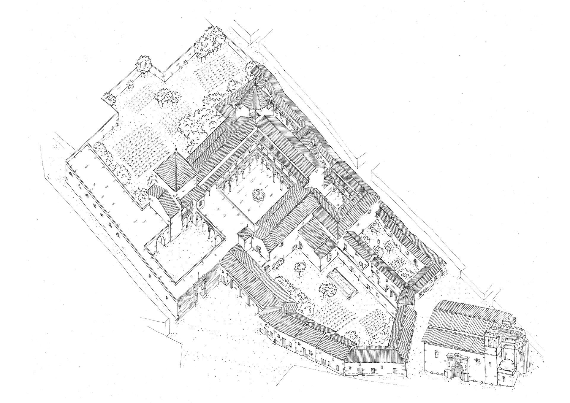 Plan de la Casa de Pilatos. Marquis de Tarifa. XVIe siècle