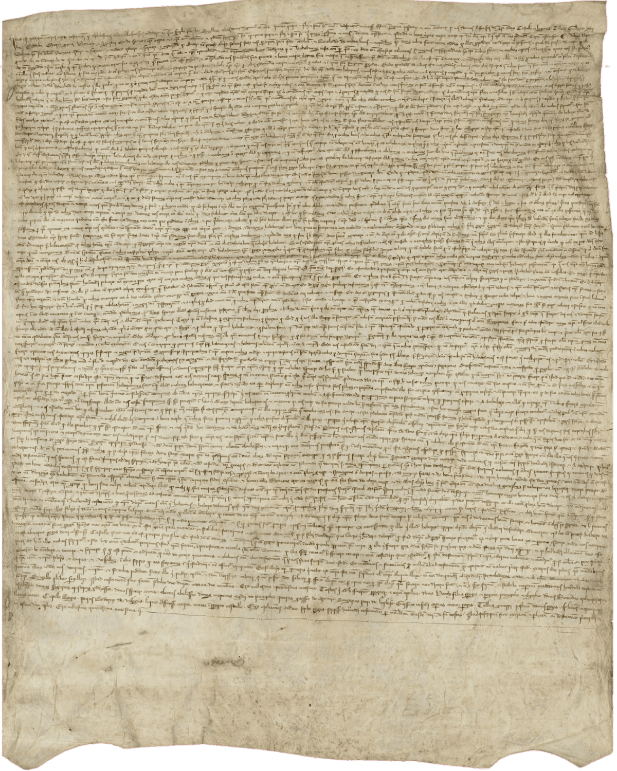 Desheredación y maldición del infante don Sancho.1282, noviembre, 8. Sevilla. Archives Nationales (Francia) J 601 nº 31